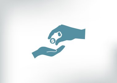 Anahat vektör çizim sadaka vermek