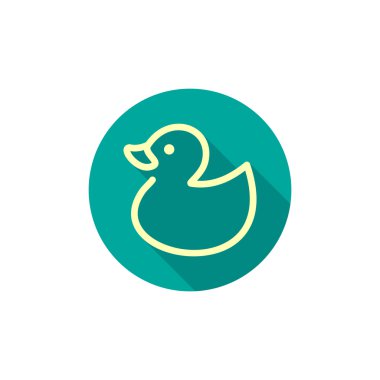 Oyuncak ördek yavrusu anahat web simgesi