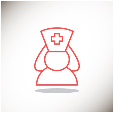 Hemşire siluet web simgesi