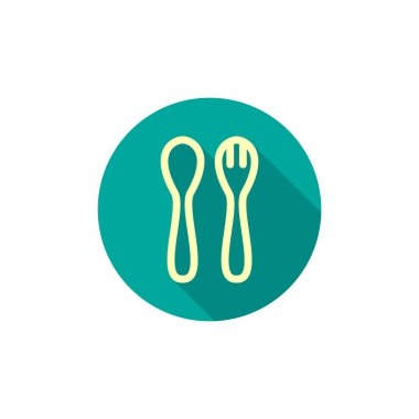 Basit çatal kaşık ve çatal