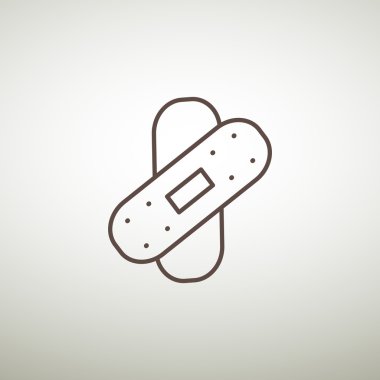 Bandaj sıva basit web simgesi