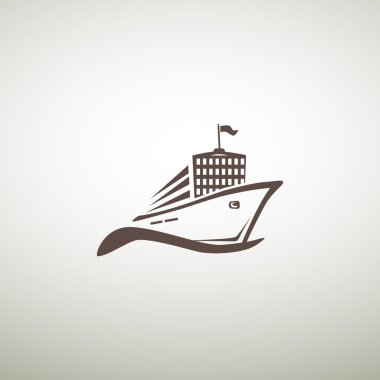 Dalga web simgesi üzerinde gemi