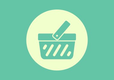 Alışveriş sepeti basit web simgesi