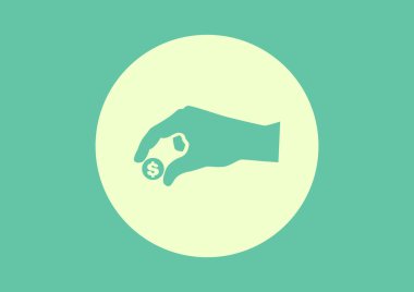 Anahat vektör çizim sadaka vermek