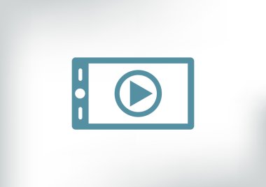 Smartphone ekranında video işareti