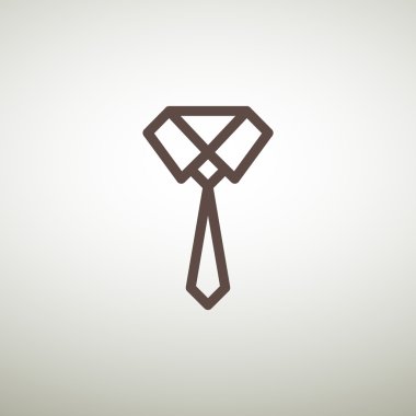 Düğümlü kravat basit web simgesi