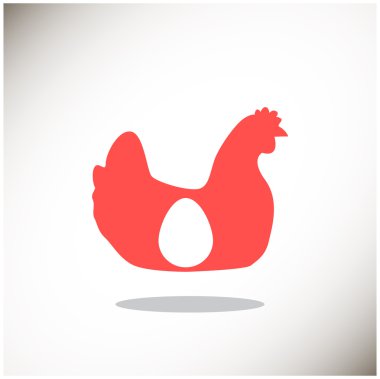 Tavuk yumurta içindeki siluet