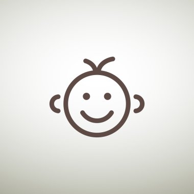 Mutlu bir çocuk yüzü doodle