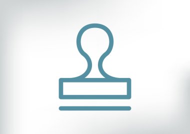 Mühür stamper kavramı simgesi