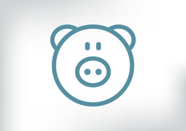 Domuz kafa basit web simgesi