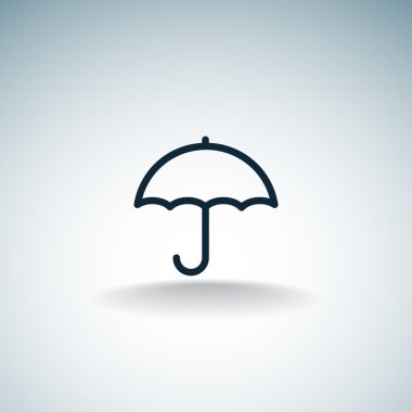 Basit anahat şemsiye web simgesi