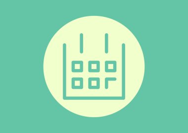 Takvim basit web simgesi yaprak