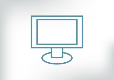 Boş monitör ekran web simgesi