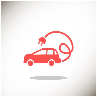 Elektrik araba basit web simgesi