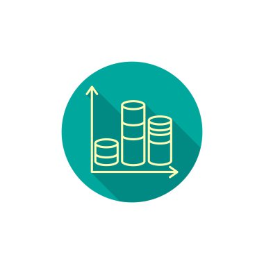 Sütunlar basit web simgesi ile grafik