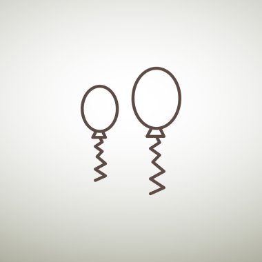 Balonlar anahat simgesini