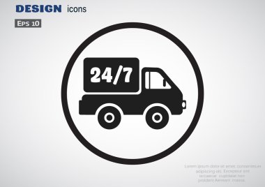 Kesintisiz sembolü ile kamyon
