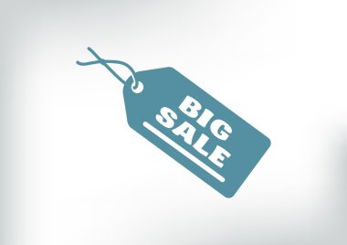 Etiket üzerinde büyük satış yazıt