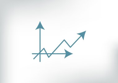 Eğri ok basit simgeyle grafik