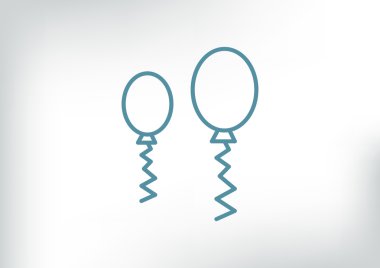 Balonlar anahat simgesini