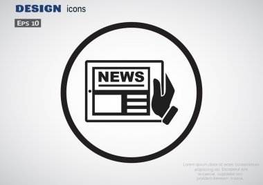 Gazetede bir el simgesi