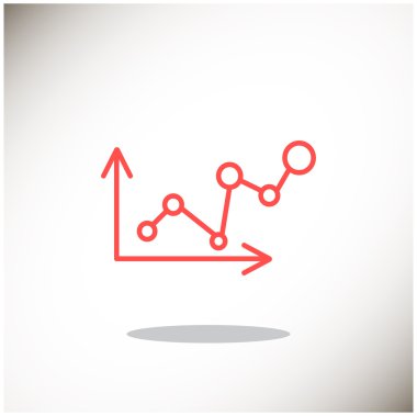Eğri çizgi grafik simgesini