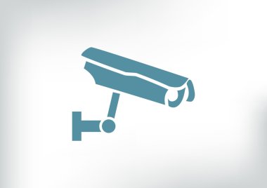 Gözetim kamera basit simgesi