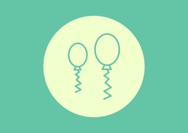 Balonlar anahat simgesini