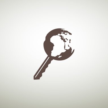 Dünya web simgesi anahtarı