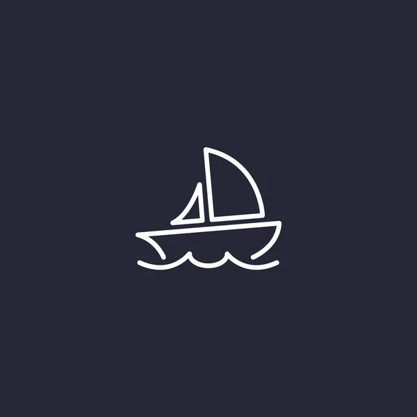 Icône yacht simple — Image vectorielle