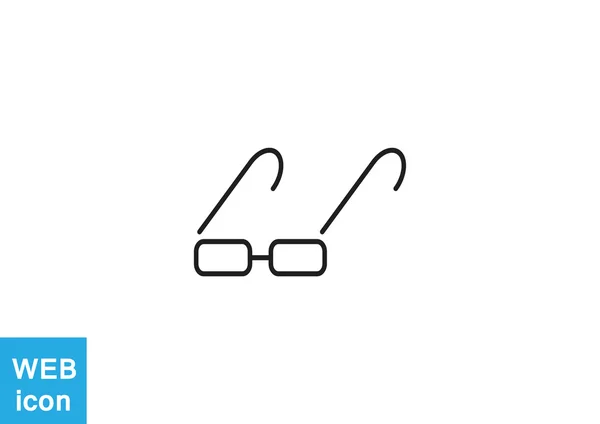 Rektangulära glasögon enkel ikon — Stock vektor