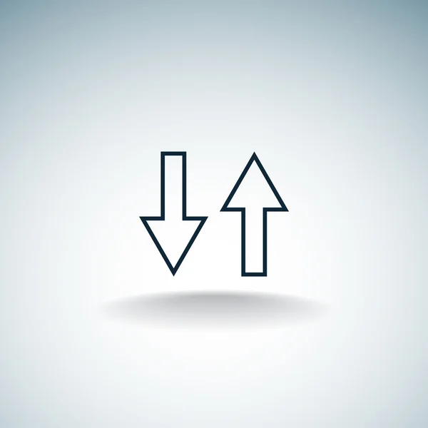 Two arrows icon, reverse concept — Stock Vector
