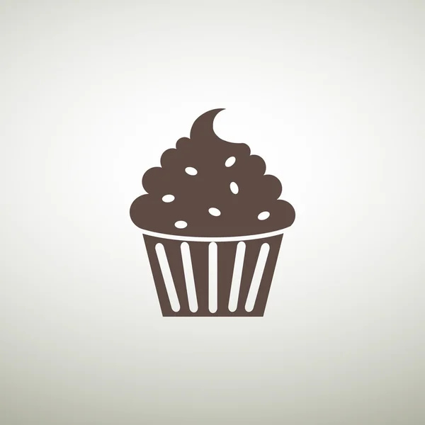 Cupcake icône web dessert — Image vectorielle