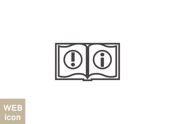 Icona del libro aperto, concetto di istruzione — Vettoriale Stock