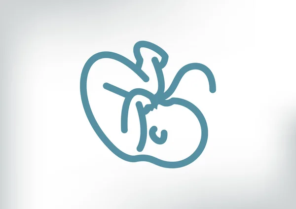 Embrió baba a köldökvér szimbólum — Stock Vector