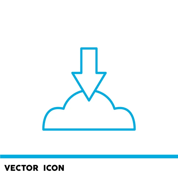 Cloud-fil ladda ner symbol — Stock vektor