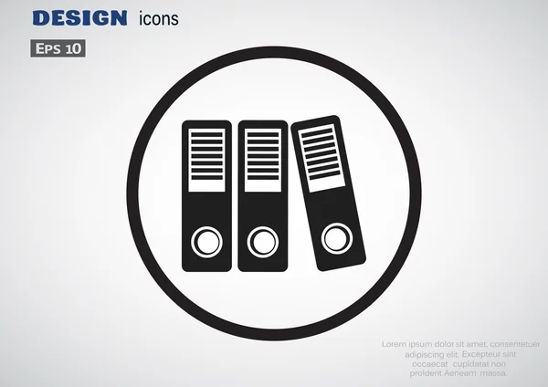 Documento pastas ícone simples —  Vetores de Stock