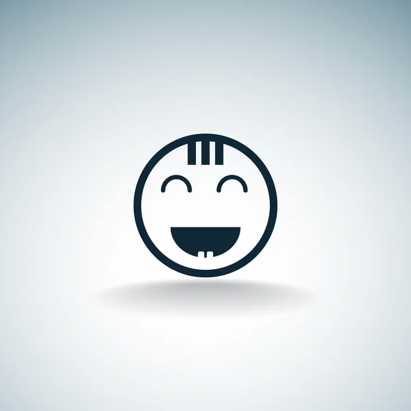 Happy boy web icon — Stock Vector