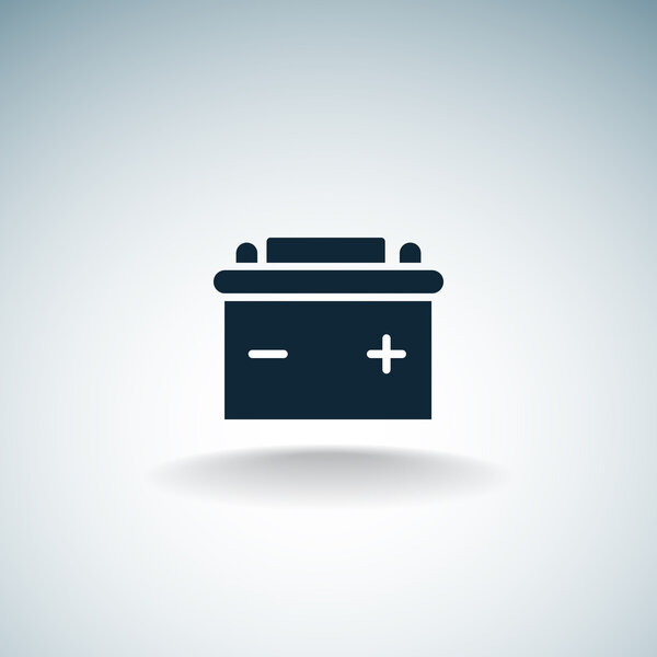 Simple car battery web icon