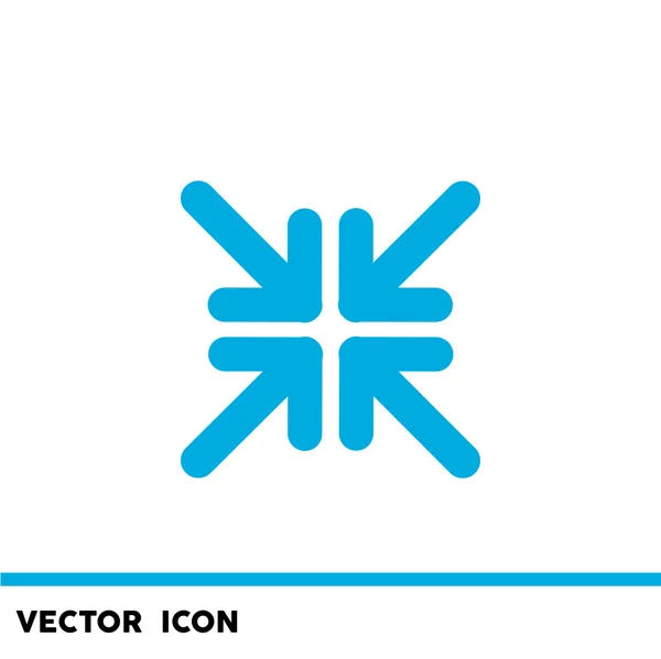 Flèches pointent dans l'icône du centre — Image vectorielle