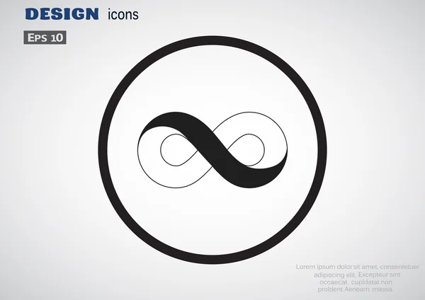 Símbolo infinito icono web — Archivo Imágenes Vectoriales