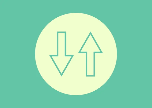 Zwei Pfeile Symbol, umgekehrtes Konzept — Stockvektor