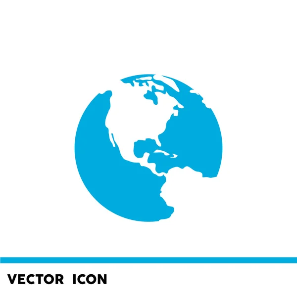 Planet Erde Web-Symbol, Umriss Vektor Illustration — Stockvektor
