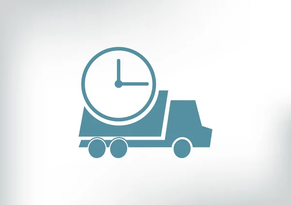 Camion simple avec horloge — Image vectorielle