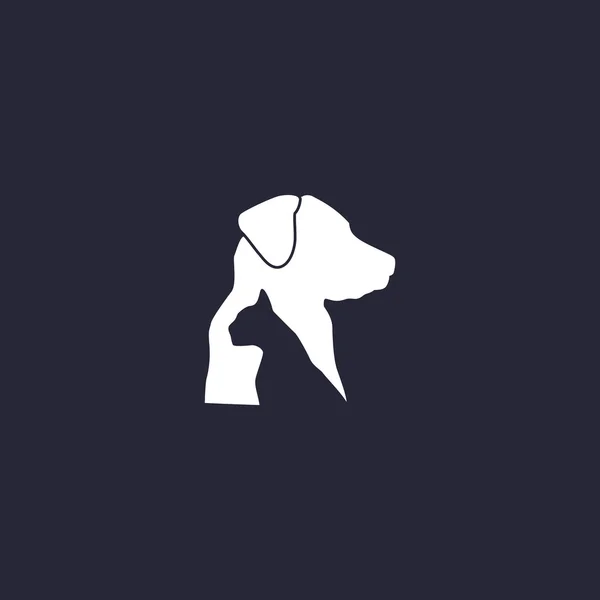 Icône vétérinaire pour chien et chat — Image vectorielle
