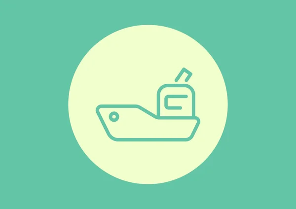 Eenvoudige sleepboot pictogram — Stockvector