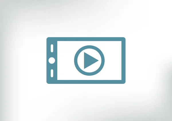 Videoschild auf Smartphone-Bildschirm — Stockvektor