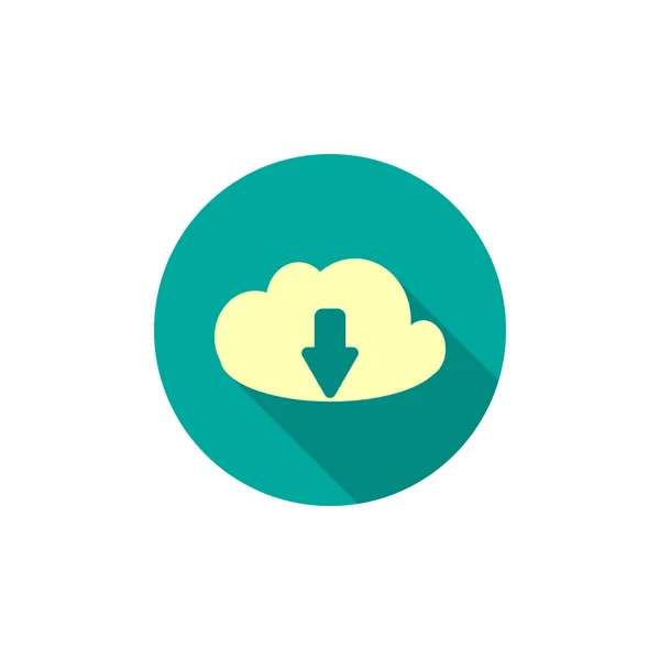 Cloud bestand downloaden pictogram — Stockvector