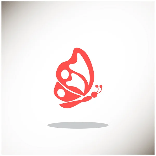 Eenvoudige vlinder web pictogram — Stockvector