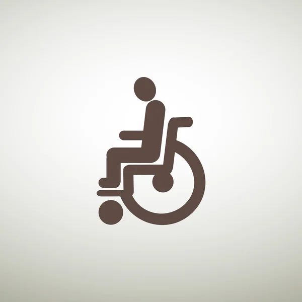 Tekerlekli sandalye simgesini devre dışı — Stok Vektör